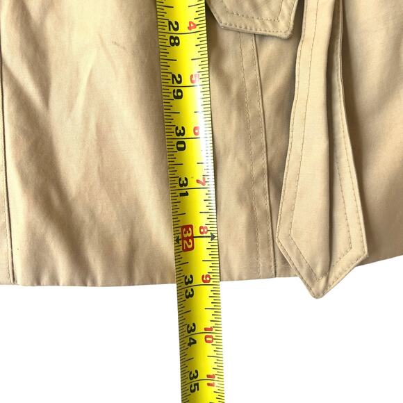 London Fog Women’s XL Hooded Trench / Raincoat – Classic Khaki, Belted & Lined - Picture 7 of 12
